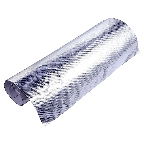 Alipis Folienband silbernes Klebeband aus Aluminiumfolie Abdeckung Automobil klebrig Selbstklebende Hitzebarriere auf der Rückseite Bänder aus Aluminiumfolie Hitzeschutztuch Glasfaser von Alipis