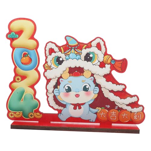Alipis Frühlingsfest Holz Tischdekoration Drachen Neujahrs Ornament Desktop Schmuck Leichtes Holzschild Chinesisches Neujahrsfest Tischaufsteller Alipis Frühlingsfest Holz Tischdekoration Drachen Neujahrs Ornament Desktop Schmuck Leichtes Holzschild Chinesisches Neujahrsfest Tischaufsteller von Alipis