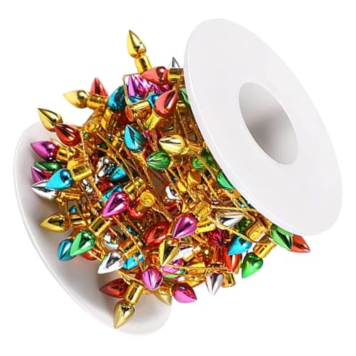 Alipis Goldfaden Elektroplattierte Plastik Lampenperlen für DIY Weihnachtsbaum Anhänger Basteln Bastelornamente Zubehör von Alipis