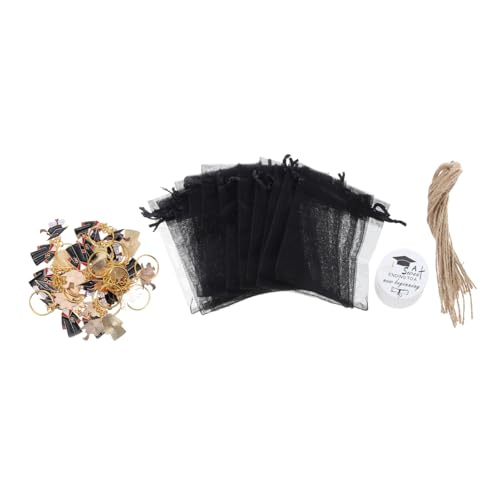 Alipis Graduation Cap Charm Schlüsselanhänger mit Organza Beuteln und Tags Abschlussparty Deko für Schule und Uni Persönliche Souveniranhänger für Abschlussfeier Alipis Graduation Cap Charm Schlüsselanhänger mit Organza Beuteln und Tags Abschlussparty Deko für Schule und Uni Persönliche Souveniranhänger für Abschlussfeier von Alipis