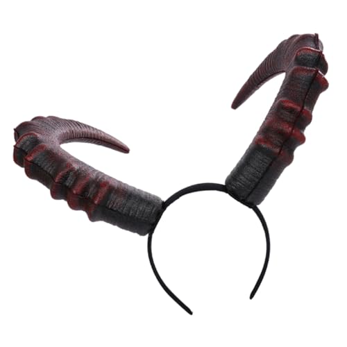 Alipis Großes Teufelshorn Stirnband für Damen Modisches Halloween Haarreif Cosplay Zubehör Party Kostüm Haarband mit Auffälligen Hörnern für Karneval Festival und Mottofeiern von Alipis