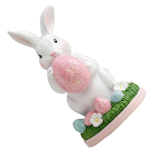 Alipis Häschenverzierung frühlings Dekoration Kaninchen-Desktop-Ornamente Osterdekorationen für den Tisch Osterhasenfigur Osterfiguren Ostern Herzstück Tischdekoration Osterhandwerk Harz von Alipis