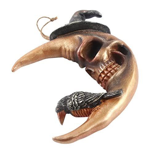 Alipis Halloween Schädel Ornament Schädel Artware Wizard Dekorative Hängen Schmuck von Alipis