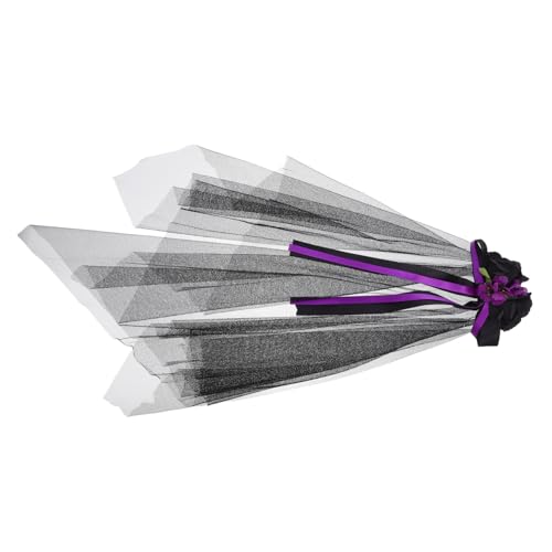 Alipis Halloween Schleier Stirnband mit Blumenkrone Leichter Kopfschmuck für Damen Komfortabler Detailreicher Blumenschleier für Halloween Kostüm Party Cosplay Day Of The Dead Accessoire von Alipis