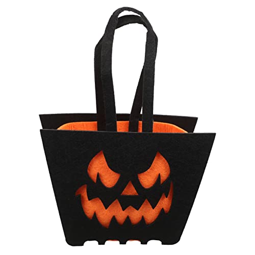 Alipis Halloween Süßigkeitentasche Wiederverwendbare nicht Gewebte mit Griffen für Orangefarbene Partytüte für Halloween und Süßigkeiten für Feste von Alipis