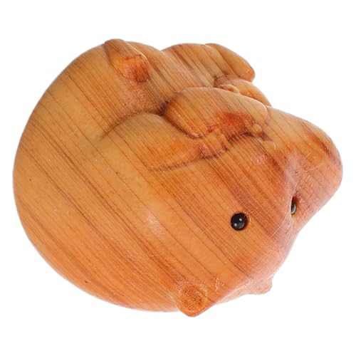 Alipis Handgeschnitzte Hamster Holzfigur Natürliche Holzskulptur Miniatur Tierdekoration Sammlerstück Wohn und Bürodekor für Hamsterliebhaber Alipis Handgeschnitzte Hamster Holzfigur Natürliche Holzskulptur Miniatur Tierdekoration Sammlerstück Wohn und Bürodekor für Hamsterliebhaber von Alipis