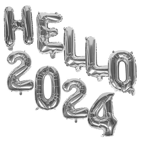 Alipis Hello Aluminium Folienballons Dekorative Ballons für Neujahrspartys Langlebige Partydekoration als Tisch und Wanddeko Tolle Fotorequisiten von Alipis