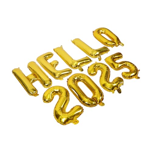 Alipis Hello Zahlen Folienballons Gold Party Dekoration Luftballons für Silvester Abschlussfeier Neujahrsfest Fotorequisite Jahreszahl Ballons von Alipis