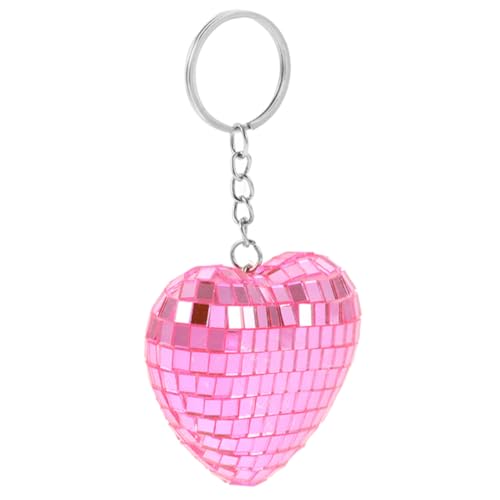 Alipis Herzförmiger Disco Ball Schlüsselanhänger mit Funkelnder Spiegeloberfläche Kreatives Accessoire für Taschen Einzigartige Weihnachtsgeschenke und Partyfavoriten von Alipis