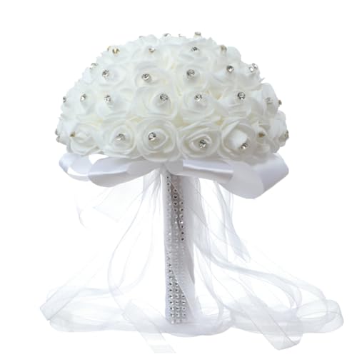Alipis Hochzeitsbedarf Weißer Künstlicher Brautstrauß Lebensechter Rosenstrauß Foto-Requisite Hochzeitsblumenstrauß-Set Alipis Hochzeitsbedarf Weißer Künstlicher Brautstrauß Lebensechter Rosenstrauß Foto-Requisite Hochzeitsblumenstrauß-Set von Alipis