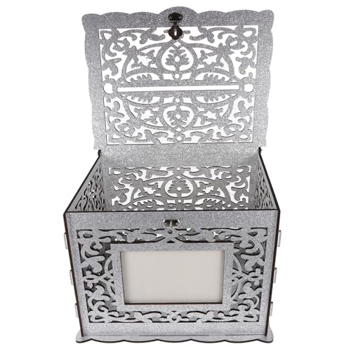 Alipis Hochzeitskartenbox Holz mit Filigranem Hohlmuster DIY Stabile Geschenkbox für Glückwunsch und Geldkarten Rustikale Kartenbox zur Hochzeitstisch Dekoration Alipis Hochzeitskartenbox Holz mit Filigranem Hohlmuster DIY Stabile Geschenkbox für Glückwunsch und Geldkarten Rustikale Kartenbox zur Hochzeitstisch Dekoration von Alipis