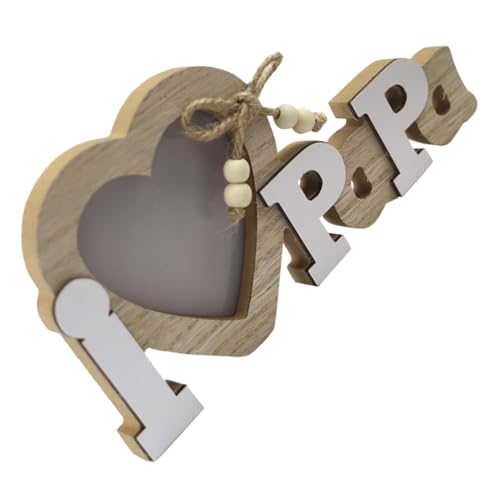 Alipis Holz Fotorahmen mit Hohlverzierung für Tisch Perfektes Vatertagsgeschenk zur Dekoration Personalisierter Bilderrahmen für Zuhause oder Büro für Papa oder Opa von Alipis