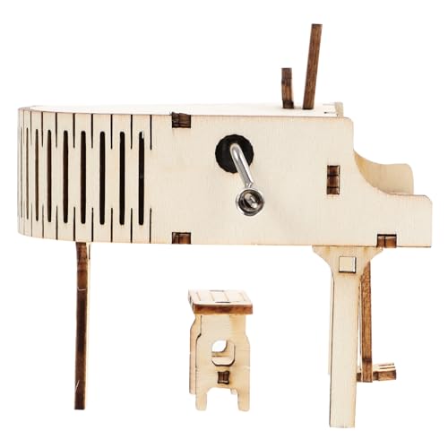 Alipis Holz Musikbox Diy Handkurbel Modell Spieluhr Festliche Tischdekoration Kreative Heimdekoration Langlebiges Material für Entspannende Bastelstunden von Alipis