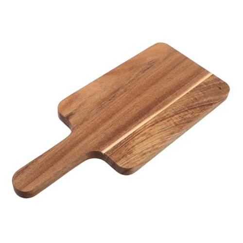 Alipis Holz Schneidebrett mit Langem Griff Kleines Schneidebrett für Brot Käse Obst Vielseitiges Küchenbrett mit Dekorativer Holzmaserung zum Servieren und Zubereiten Kleiner Speisen von Alipis
