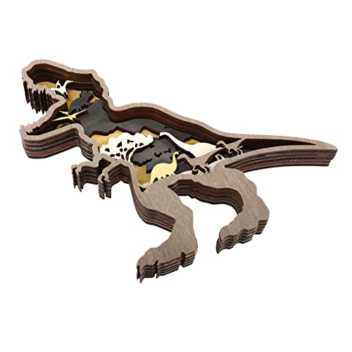 Alipis Holzgeschnitzte Dinosaurierskelette Figuren Dinosaurier Ornament für Home Office Alipis Holzgeschnitzte Dinosaurierskelette Figuren Dinosaurier Ornament für Home Office von Alipis