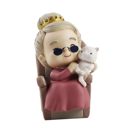 Alipis Kreative Großeltern Figur Resin Desktop Deko Cake Ornament Tischdekoration Muttertag von Alipis