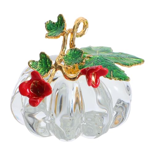 Alipis Kristallglas Mini Kürbis Dekoration Handgefertigte Herbst-Ornamente Kleine Glasfigur für Halloween und Erntedank Eleganter Tischschmuck für zeitlich begrenzte Wohnraumdekoration von Alipis