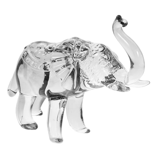 Alipis Kristallverzierungen Wohnkultur Tierstatue aus Glas Glückselefantenfigur Elefantenstatue Elefantenfiguren aus Kristall Schreibtisch Kunsthandwerk Zubehör Ornamente schmücken von Alipis