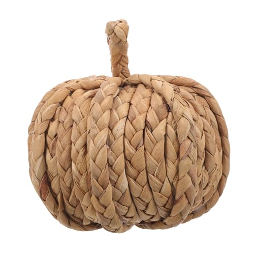 Alipis Kürbis-Ornamente Weidenkürbisdekor Kürbisse ernten Rattan geflochtener Kürbis gewebter Kürbis festlicher Schmuck festliche Tischdekoration Kürbisornament für Party Stroh von Alipis