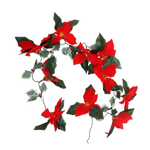 Alipis LED Lichterkette Weihnachtsstern mit Roten Blumen Solarbetriebene Weihnachtsdekoration für Innen Außen Festliche Beleuchtung und Stimmungsvolle Szenenbeleuchtung Alipis LED Lichterkette Weihnachtsstern mit Roten Blumen Solarbetriebene Weihnachtsdekoration für Innen Außen Festliche Beleuchtung und Stimmungsvolle Szenenbeleuchtung von Alipis