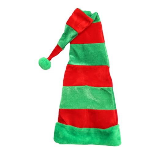 Alipis Langer Weihnachtsmütze Partyhut Rot Grün Verlängert Lustige Weihnachtsdekoration Unisex Festliche Kopfbedeckung für Weihnachtsfeier und Heimdekoration von Alipis