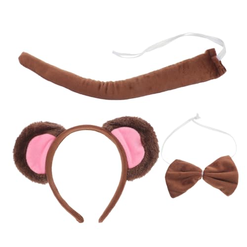 Alipis Leichtes Affenohren kostümset für Halloween Inklusive Kuscheligem Stirnband Fliege und Passend für Erwachsene für Partys und Familienfeste Alipis Leichtes Affenohren kostümset für Halloween Inklusive Kuscheligem Stirnband Fliege und Passend für Erwachsene für Partys und Familienfeste von Alipis