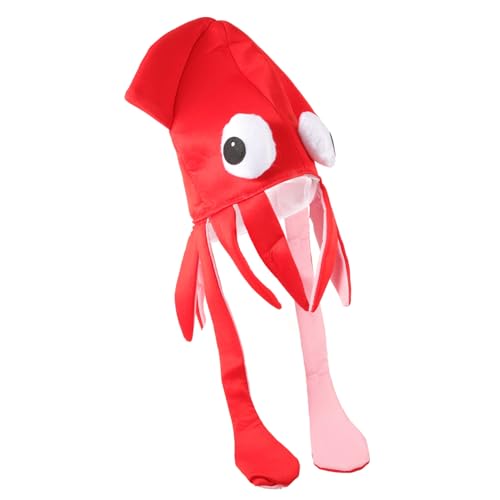 Alipis Lustiger Samtiger Tintenfischhut für Erwachsene Weiche Veloursmütze als Kreative Kostümrequisite für Party Karneval Fasching und Festveranstaltungen von Alipis