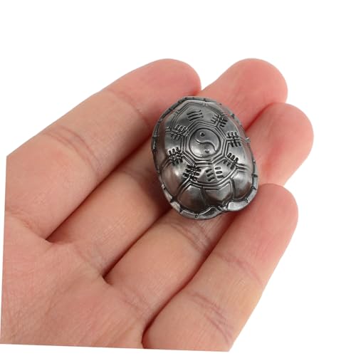Alipis Metall Schildkrötenornament Trigramme Form Vielseitig als Dekoration Handspielzeug und Feng Shui Glücksbringer für Büro und Zuhause Langlebig Künstlerisches Vintage Design von Alipis