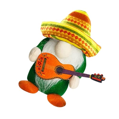 Alipis Mexikanische Zwergpuppe mit Strohhut Hawaiianischer Party gnom Langlebige Stofffigur für Heimdekoration für Tisch Sofa Regal Geschenk für Familie und Freunde von Alipis