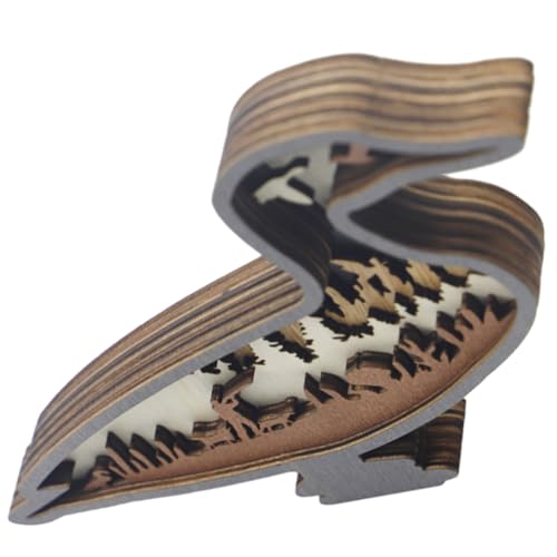 Alipis Multilayer Holzfigur Duck Sculpture Handgefertigte Holzdekoration für Tisch Rustikale Wohnkultur für Zuhause Hotel und Festliche Anlässe von Alipis