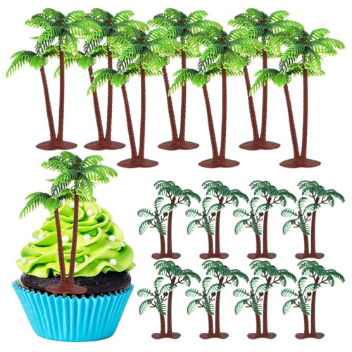 Alipis Palmen-Kuchenaufsätze: Kokosnüsse Cupcake-Aufsätze – Künstliche Bäume Landschaftsmodell Für Aquariengarten von Alipis