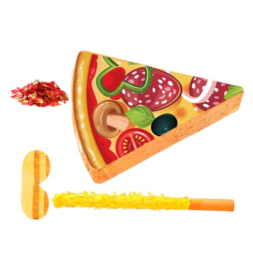 Alipis Pizza Piñata mit Augenbinde und Konfetti Food Themed Pinata für Geburtstag Party Witziges Diy Füllbares Partyspiel Vielseitige Dekoration für Feierlichkeiten Alipis Pizza Piñata mit Augenbinde und Konfetti Food Themed Pinata für Geburtstag Party Witziges Diy Füllbares Partyspiel Vielseitige Dekoration für Feierlichkeiten von Alipis