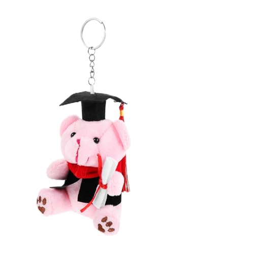 Alipis Plüschtier Anhänger Cartoon Bär Schlüsselanhänger Ornament Plüschbär Schlüsselanhänger Bärenpuppe Schlüsselanhänger Cartoon Schlüsselhalter Abschlussbär von Alipis