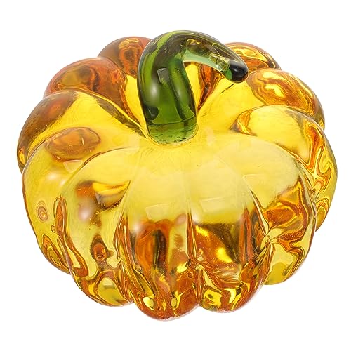 Alipis Pumpkin Dekofigur Gelbes Kürbis Ornament für Heimdekoration Kreative Tischdeko Fotorequisiten Langlebig aus Hochwertigem Bringt und Gemütlichkeit Zuhause von Alipis