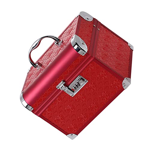 Alipis Vintage-schmuckschatulle Für Hochzeiten Geschenkbox Mit Zahlenschloss Aluminium-schmuckaufbewahrungskoffer Eleganter Schatztruhe-behälter von Alipis