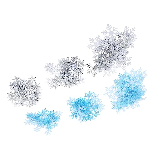 Alipis Schneeflocken Konfetti Weihnachtsdeko DIY Bastelmaterial Farben Mix für Party Tischdekoration Festliche Ornamente Weihnachtszubehör Vielseitig Verwendbar von Alipis