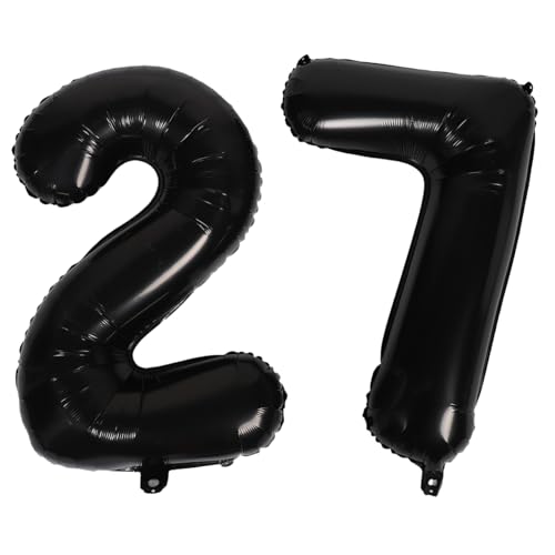 Alipis Schwarze Folienballons Zahl Geburtstag Deko Große Jubiläumsdekoration Party Luftballons für Innen Außen Feier von Alipis