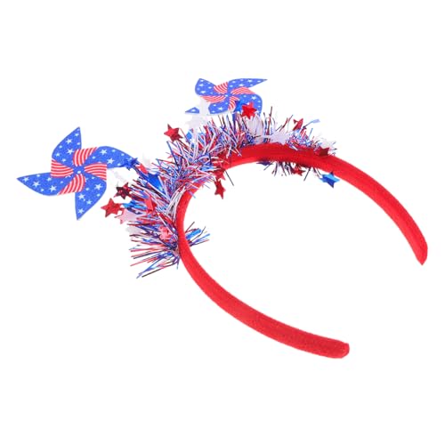 Alipis Stirnband Stirnband Kreative Patriotische Pinwheel -haarzubehör Usa Party Bevorzugt Themen -party -haarband Für Den Vierten Juli Dekorationen von Alipis