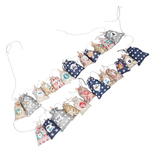 Alipis Teiliges Weihnachts-countdown Nummerierten Hängenden Jutesäckchen DIY Adventskalender mit Zugband für Festliche Familienaktivitäten und Vielseitige Weihnachtsdeko Alipis Teiliges Weihnachts-countdown Nummerierten Hängenden Jutesäckchen DIY Adventskalender mit Zugband für Festliche Familienaktivitäten und Vielseitige Weihnachtsdeko von Alipis