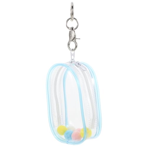 Alipis Transparente Aufbewahrungstasche mit Schlüsselanhänger Staubdichte Vitrine für Kleine Figuren und Puppen Praktische Organizer Tasche mit Reißverschluss für Sammlerstücke für von Alipis
