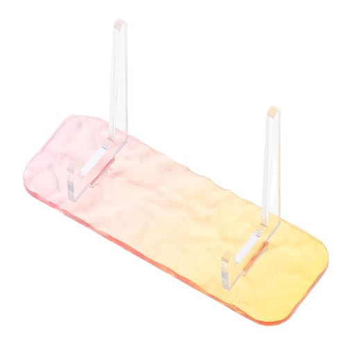 Alipis Transparentes Aufbewahrungsregal Staffelei Pinnwand Stifthalter Pin-anzeigebuch Tabelle Trail Plattenständer Ausweisschutzanzeige Ausstellungsstand Abzeichenständer Rosa Acryl von Alipis