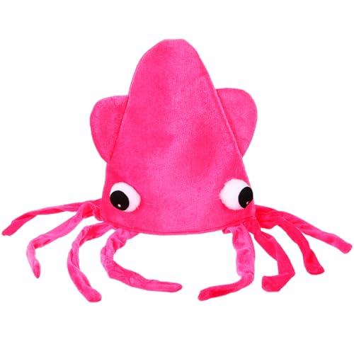 Alipis Velours Squid Hut Lustiger Karneval Hut Party Kostüm Kopfbedeckung Sanft Leicht Angenehm für Erwachsene von Alipis