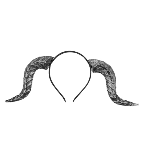 Alipis Verstellbares Gothic Teufelshorn-headband mit Abnehmbaren Silbernen Hörnern Komfortables Cosplay-zubehör für Halloween Steampunk und Mittelalterliche Kostümpartys Alipis Verstellbares Gothic Teufelshorn-headband mit Abnehmbaren Silbernen Hörnern Komfortables Cosplay-zubehör für Halloween Steampunk und Mittelalterliche Kostümpartys von Alipis