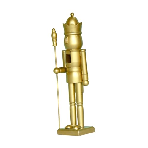Alipis Weihnachtliche Holzfigur Nutcracker King Goldene Dekofigur für Wohnzimmer Schreibtisch Kinderzimmer Festliche Tischdekoration Alipis Weihnachtliche Holzfigur Nutcracker King Goldene Dekofigur für Wohnzimmer Schreibtisch Kinderzimmer Festliche Tischdekoration von Alipis