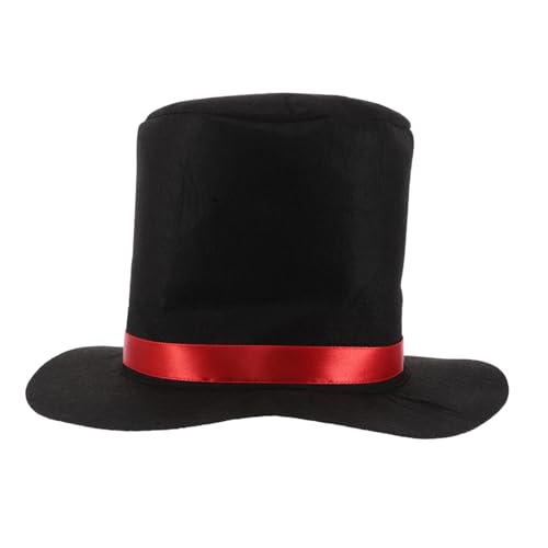 Alipis Weihnachtlicher Schneemann Top Hat Kostümhut mit Rotem Band Weicher Bequemer Winterhut für Damen und Herren Vielseitig für Weihnachtsfeiern und Festliche Anlässe Geeignet von Alipis