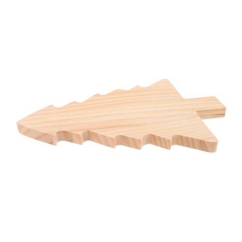 Alipis Weihnachtliches Holz-servierbrett Weihnachtsbaumform Vielseitiges Schneidebrett und Käseplatte Festliches Holztablett für Snacks Brot Obst Langlebig und Pflegeleicht Khaki von Alipis