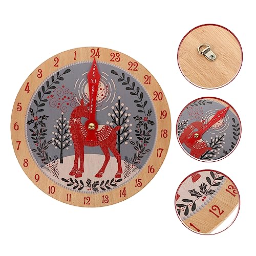 Alipis Weihnachts Countdown Kalender Holz Uhr Form Stabile Tischdekoration Adventskalender mit Zeigern Weihnachtsdeko für Festliche Atmosphäre Weihnachten Alipis Weihnachts Countdown Kalender Holz Uhr Form Stabile Tischdekoration Adventskalender mit Zeigern Weihnachtsdeko für Festliche Atmosphäre Weihnachten von Alipis
