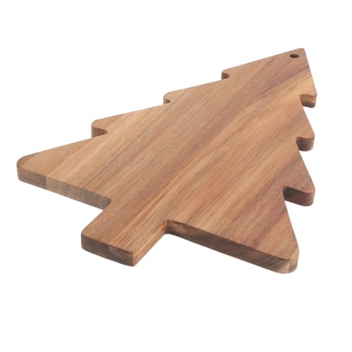 Alipis Weihnachtsbaum Schneidebrett aus Holz Doppelseitig Verwendbar Nachhaltiges Servierbrett mit Geruchsfreier Glatter Oberfläche für Käse Snacks Desserts und Vorspeisen von Alipis