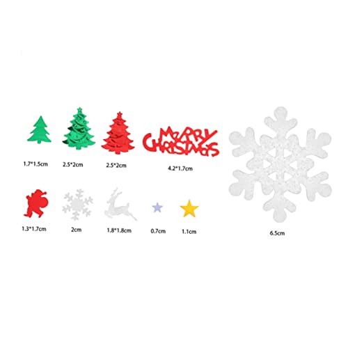 Alipis Weihnachtskonfetti mit Santa Claus Schneemann Elch Motiven Bunte Plastikstreudeko für Party Tischdekoration und Festliche Anlässe Langlebiges DIY Streukonfetti von Alipis
