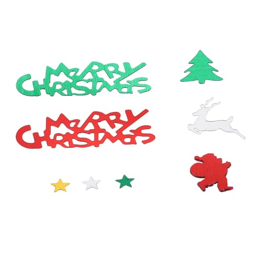 Alipis Weihnachtskonfetti mit Schneeflocken Santa Rentier und Sternen Glänzendes Kunststoff Glitter Geruchlos Wiederverwendbar Festliche Tischdeko und Party Foto Requisiten von Alipis
